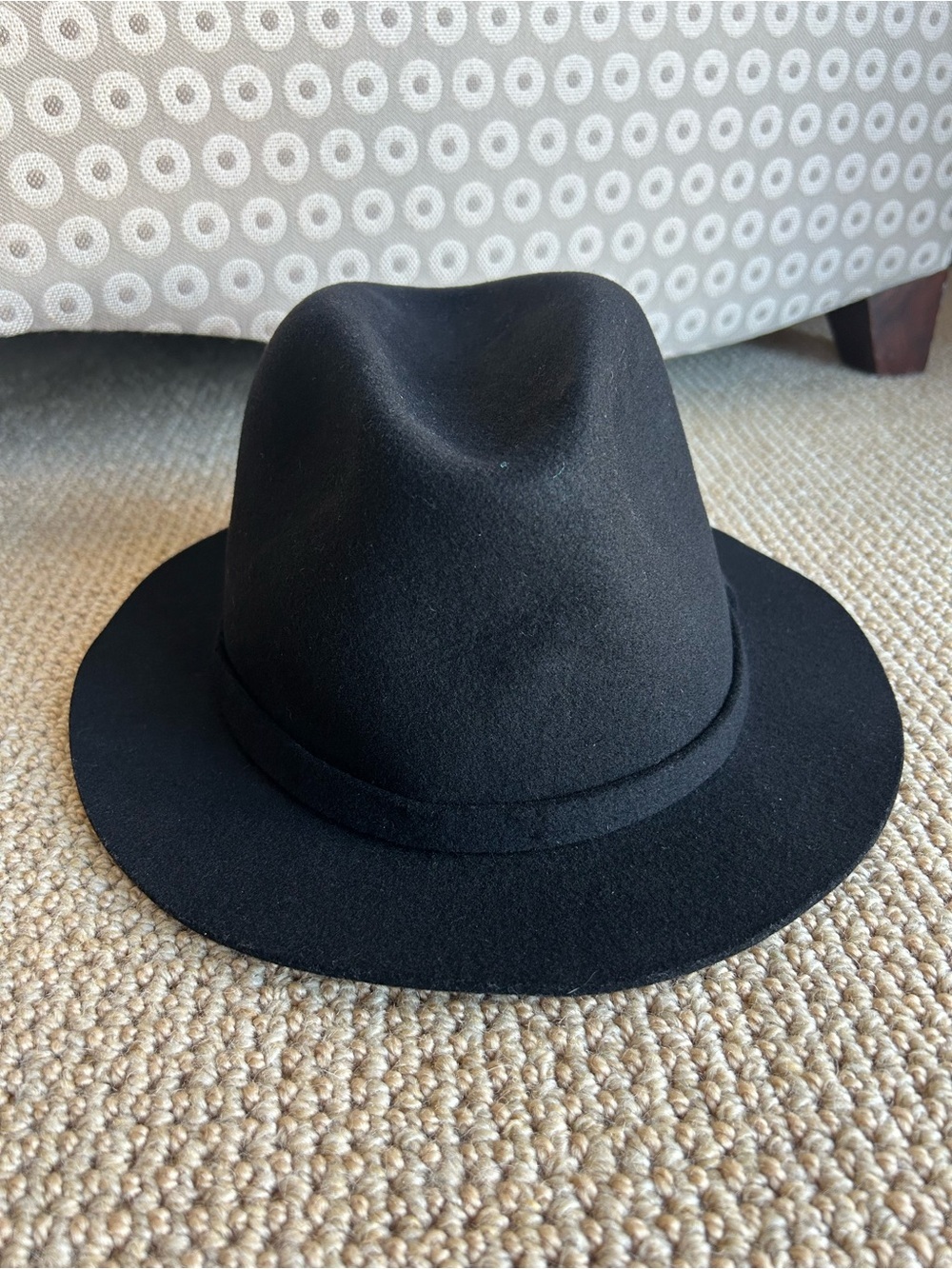 A.P.C. Rue Madame Paris Black Wool Felt Fedora Hat Size M Made in Portugal